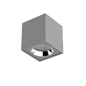 Светодиодный светильник VARTON DL-02 Cube накладной 125х135 мм 20 Вт 4000 K 35° RAL7045 серый муар